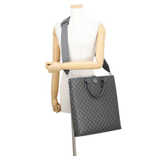 将图像加载到图库查看器中,GUCCI GG Supreme Tote Gray792118 GG SupremeCanvas Leather Size Medium