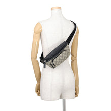 将图像加载到图库查看器中,GUCCI GG Supreme Waist Bag Beige/Black779877 GG SupremeCanvas Leather
