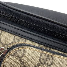 将图像加载到图库查看器中,GUCCI GG Supreme Waist Bag Beige/Black779877 GG SupremeCanvas Leather