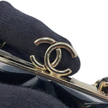 将图像加载到图库查看器中,CHANEL Kiss Lock Matelasse Mini ChainShoulder Bag BlackAP2497 Lambskin
