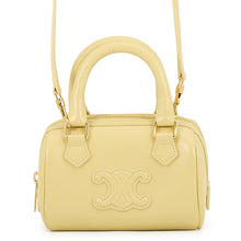 Load image into Gallery viewer, CELINE Cuir Triomphe Boston Yellow10P043ESM Smooth Calf Leather Size Mini