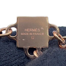 Load image into Gallery viewer, HERMES Disco Fauve Necklace Bordeaux Metal Swift Leather