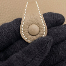 Load image into Gallery viewer, HERMES Evelyne Amazon Short Etoupe/Blue Indigo Taurillon Clemence Size TPM