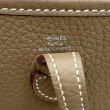 Load image into Gallery viewer, HERMES Evelyne Amazon Short Etoupe/Blue Indigo Taurillon Clemence Size TPM