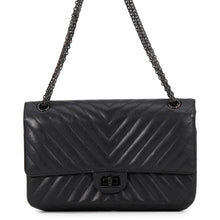 Load image into Gallery viewer, CHANEL 2.55 W-Flap Chain Shoulder BlackA37586 Aged Calf Leather