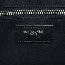 Load image into Gallery viewer, SAINT LAURENT PARIS Rive Gauche Tote Bag Black509415 Raffia Canvas Leather