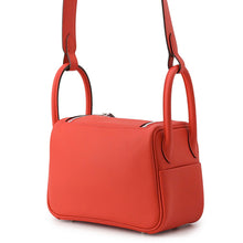 将图像加载到图库查看器中,HERMES Lindy Rouge Coeur Swift Leather Size Mini