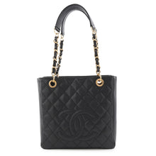 将图像加载到图库查看器中,CHANEL Matelasse PST Chain Tote BlackA50994 Caviar Leather