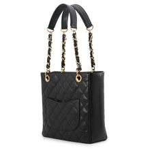 将图像加载到图库查看器中,CHANEL Matelasse PST Chain Tote BlackA50994 Caviar Leather