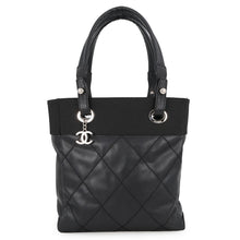 Load image into Gallery viewer, CHANEL Paris-Biarritz Tote Bag BlackA34208 PVC Coated Canvas Leather Size PM