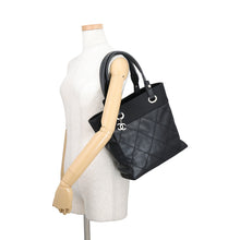 Load image into Gallery viewer, CHANEL Paris-Biarritz Tote Bag BlackA34208 PVC Coated Canvas Leather Size PM