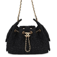 将图像加载到图库查看器中,CHANEL CHANEL 25 ChainShoulder Bag BlackAS5631-B25071-94305 Tweed Size Mini