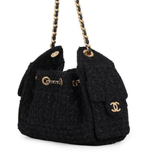将图像加载到图库查看器中,CHANEL CHANEL 25 ChainShoulder Bag BlackAS5631-B25071-94305 Tweed Size Mini
