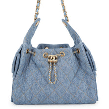 Load image into Gallery viewer, CHANEL CHANEL25 ChainShoulder Bag BlueAS5293-B24748-U9397 Washed Denim Size Small