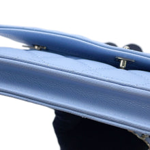 将图像加载到图库查看器中,CHANEL Matelasse Classic Chain Wallet Turnlock Light BlueAP0250 Caviar Leather