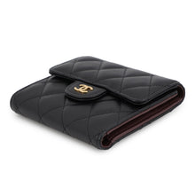 Load image into Gallery viewer, CHANEL Matelasse Classic Small Flap Wallet BlackAP0231 Caviar Leather