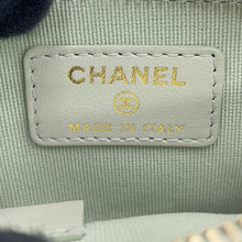 Load image into Gallery viewer, CHANEL Matelasse Classic Zip Coin Purse Light GreenAP2061 Caviar Leather