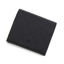 将图像加载到图库查看器中,CHANEL Matelasse CC Logo Small Wallet BlackAP3817 Leather