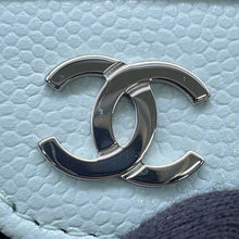 将图像加载到图库查看器中,CHANEL Matelasse Classic Long Flap Wallet Light BlueAP0241 Caviar Leather