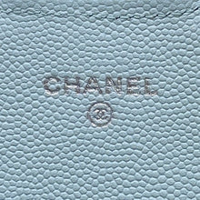 将图像加载到图库查看器中,CHANEL Matelasse Classic Long Flap Wallet Light BlueAP0241 Caviar Leather