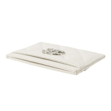 Load image into Gallery viewer, CHANEL Matelasse CC Logo Card Case WhiteAP3990 Lambskin/Rhinestone