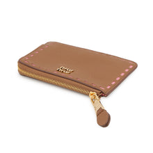 Load image into Gallery viewer, MIUMIU L-shaped zipper card holder Caramel/Petal Pink5MB066 Calf Leather