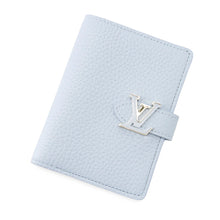 Load image into Gallery viewer, LOUIS VUITTON LV Vertical Wallet Compact Blue OrumpM83572 Taurillon Leather