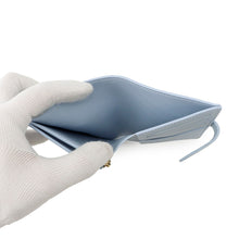 Load image into Gallery viewer, LOUIS VUITTON LV Vertical Wallet Compact Blue OrumpM83572 Taurillon Leather