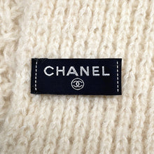 Load image into Gallery viewer, CHANEL CC Logo Scarf WhiteAAB462 Cashmere80% Silk20%