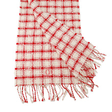 将图像加载到图库查看器中,CHANEL CC Logo TweedStole Red/WhiteAAC177 Wool85% Nylon14% Cotton1%