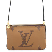 将图像加载到图库查看器中,LOUIS VUITTON Pochette double zip NoirM69203 Monogram Monogram / Giant Reverse