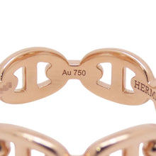 Load image into Gallery viewer, HERMES Chaine d'Ancre Anchene Ring Size PM/51/#11 18K Pink Gold