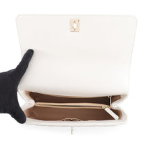 将图像加载到图库查看器中,CHANEL Matelasse Coco Handle 2WAYHandbag WhiteA92991 Caviar Leather Size 29
