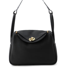 将图像加载到图库查看器中,HERMES Lindy Black Taurillon Clemence Size 26