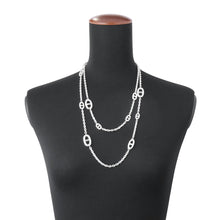 将图像加载到图库查看器中,HERMES Chaine d'Ancre Farandole Necklace Size 120 SV925