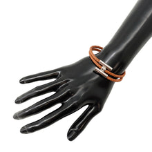 Load image into Gallery viewer, HERMES Leather Bracelet Tourni Tresse Size T4 Gold Swift Leather