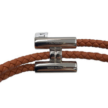 Load image into Gallery viewer, HERMES Leather Bracelet Tourni Tresse Size T4 Gold Swift Leather