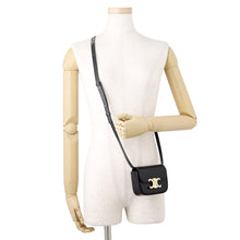 Load image into Gallery viewer, CELINE Mini Triomphe Shoulder Bag Black10I513DPV Leather Size Mini