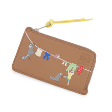 Load image into Gallery viewer, LOEWE Suna Fujita Collaboration Coin Card Holder Brown/Yellow Leather