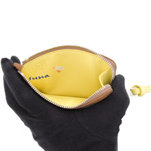 Load image into Gallery viewer, LOEWE Suna Fujita Collaboration Coin Card Holder Brown/Yellow Leather