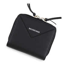 Load image into Gallery viewer, BALENCIAGA Paper compact wallet Black371662 Leather