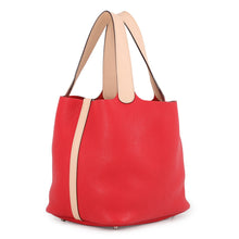 将图像加载到图库查看器中,HERMES Picotin Lock Touch Rouge Tomate/Rose Eglantine Taurillon Clemence Swift Leather Size MM