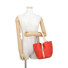 将图像加载到图库查看器中,HERMES Picotin Lock Touch Rouge Tomate/Rose Eglantine Taurillon Clemence Swift Leather Size MM