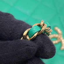 Load image into Gallery viewer, CHANEL Matelasse Classic Chain Wallet GreenAP0250 Caviar Leather