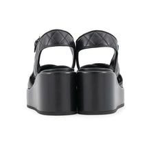 Load image into Gallery viewer, CHANEL Leather Sandals BlackG39918-X01000-94305 Lambskin Size 38 1/2