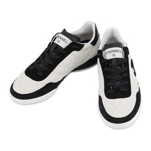 Load image into Gallery viewer, CHANEL CC Logo Sneakers White/BlackG47274-B24503-UA447 Calf Leather suede Size 39