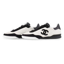Load image into Gallery viewer, CHANEL CC Logo Sneakers White/BlackG47274-B24503-UA447 Calf Leather suede Size 39