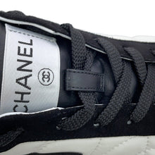 Load image into Gallery viewer, CHANEL CC Logo Sneakers White/BlackG47274-B24503-UA447 Calf Leather suede Size 39