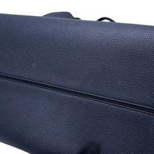 Load image into Gallery viewer, LOEWE Flamenco Knot Bicolor Tote Bag Midnight Blue/Black321.12.T30 Leather Size Large