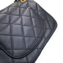 将图像加载到图库查看器中,CHANEL Matelasse Bag Charm Single Flap Chain Shoulder BlackAS2978-B07261-94305 Lambskin Rhinestone Faux Pearl
